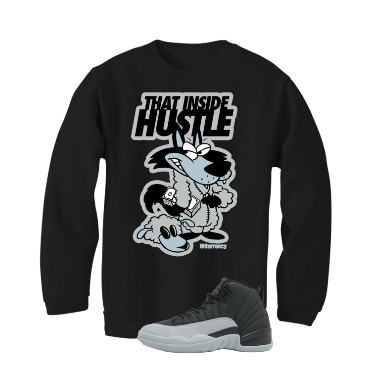 Air Jordan 12 Black/Wolf Grey Black T-Shirt (Inside Hustle)| illcurrency