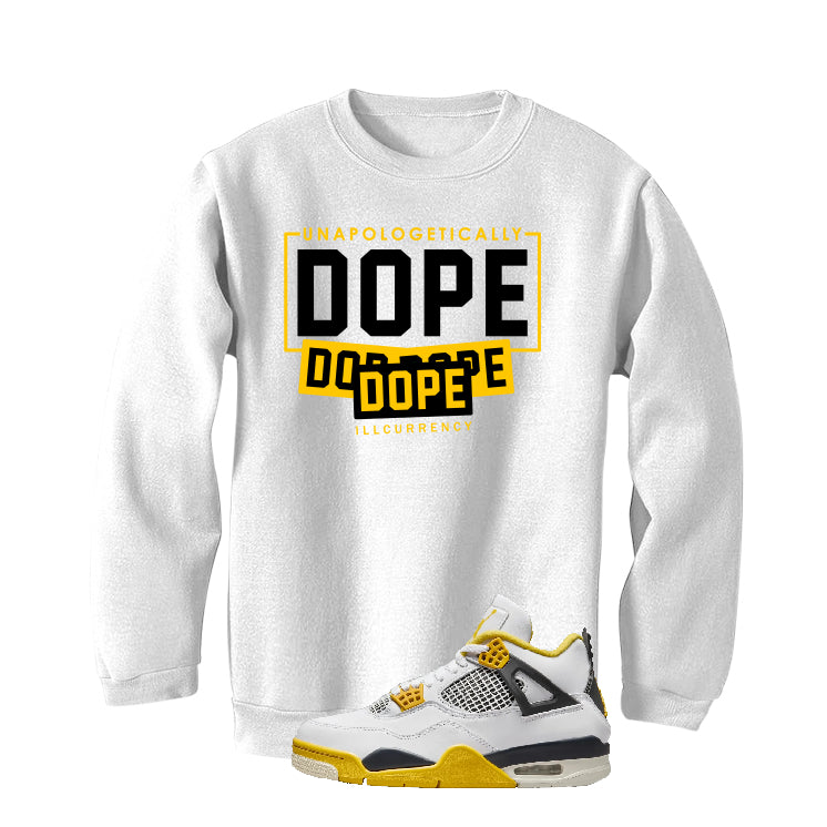 Air Jordan 4 WNNS “Vivid Sulfur” | illcurrency White T-Shirt (DOPE)