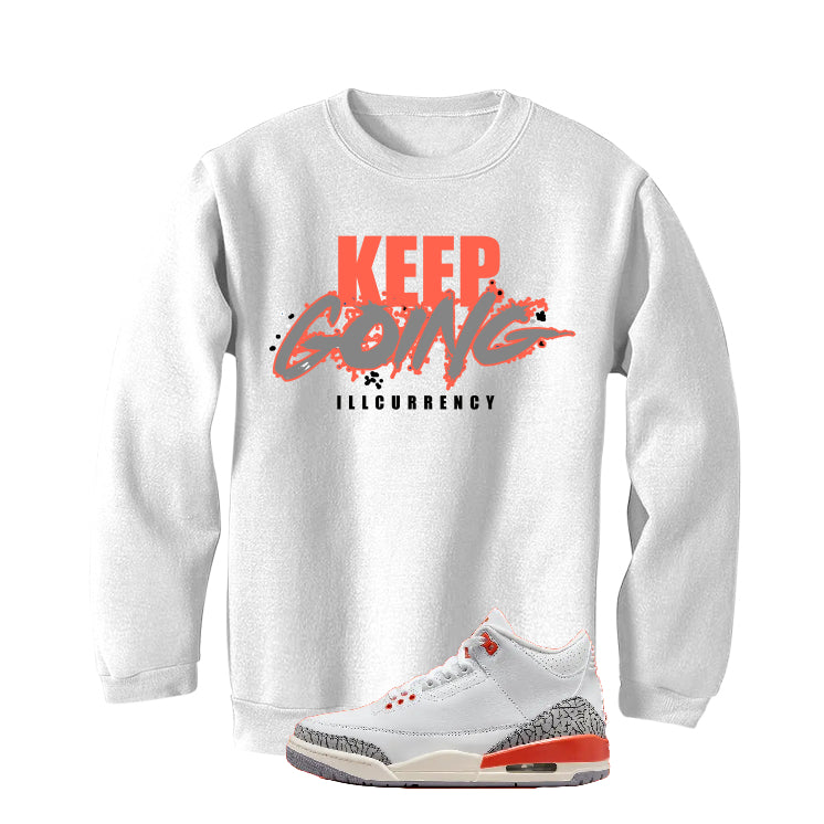 Air Jordan 3 WMNS “Georgia Peach” | illcurrency White T-Shirt (keep Going)