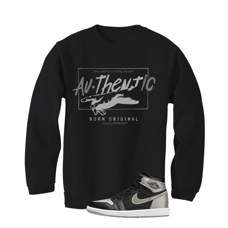 Air Jordan 1 High OG WMNS Satin Shadow Black T-Shirt (Authentic)| illcurrency