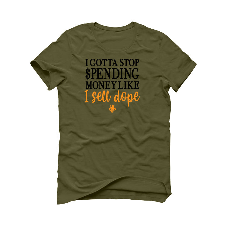 Air Jordan 5 “Olive” | illcurrency Military Green T-Shirt (STOP SPENDING MONEY)