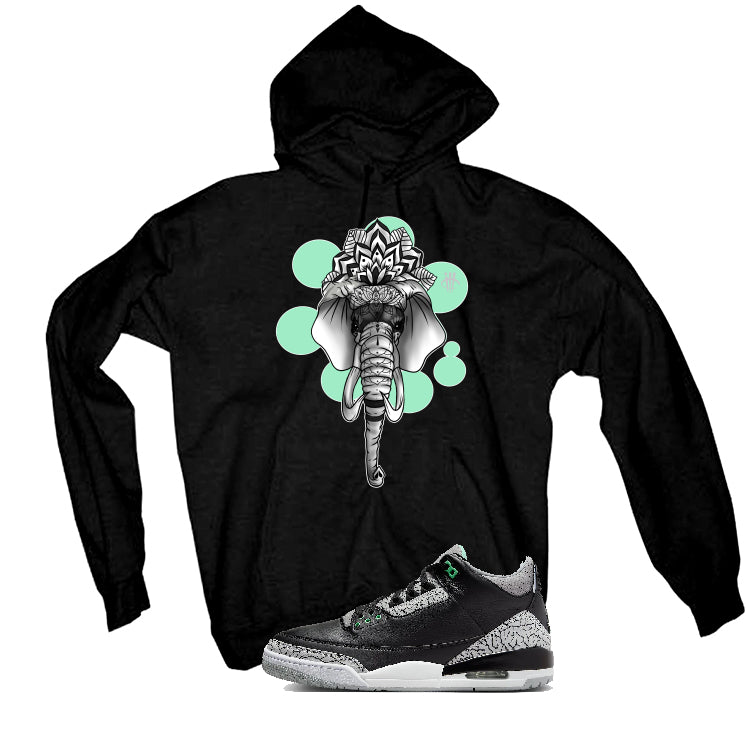 Air Jordan 3 “Green Glow” | illcurrency Black T-Shirt (Elephant)