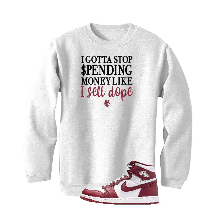 Air Jordan 1 High OG “Team Red” | illcurrency White T-Shirt (Gotta Stop Spending Money)