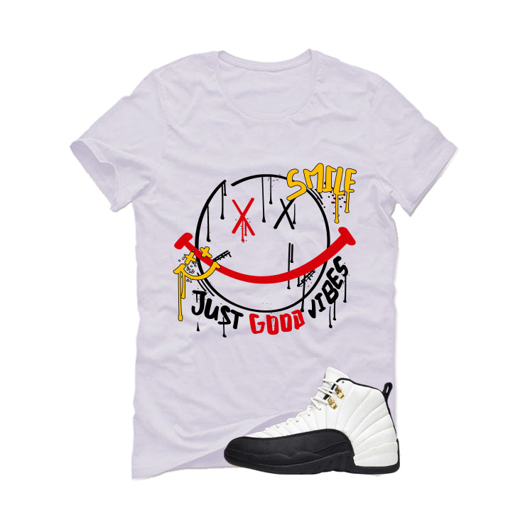 Air Jordan 12 Taxi Matching T-Shirt, Sweatshirts & Hoodies White T-Shirt (Smile)| illcurrency