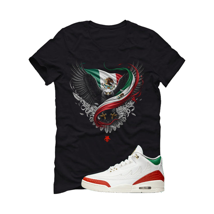 Air Jordan 3 Mexico El Vuelo Matching T-Shirt, Sweatshirts & Hoodies Black T-Shirt (Eagle)| illcurrency