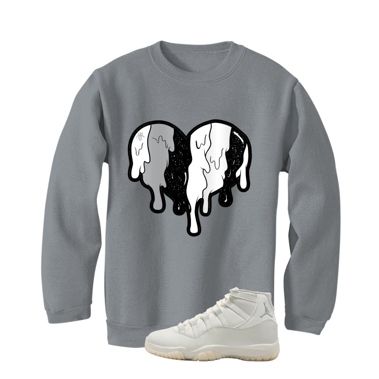 Air Jordan 11 WMNS Pearl Matching T-Shirt, Sweatshirts & Hoodies Grey T-Shirt (Heart)| illcurrency