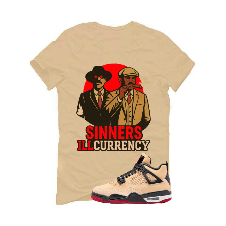 Air Jordan 4 Pizza (GS) Tan T-Shirt (Sinners)| illcurrency