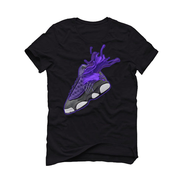 Air Jordan 13 Retro Purple Venom - Black T-Shirt (SPLASH)