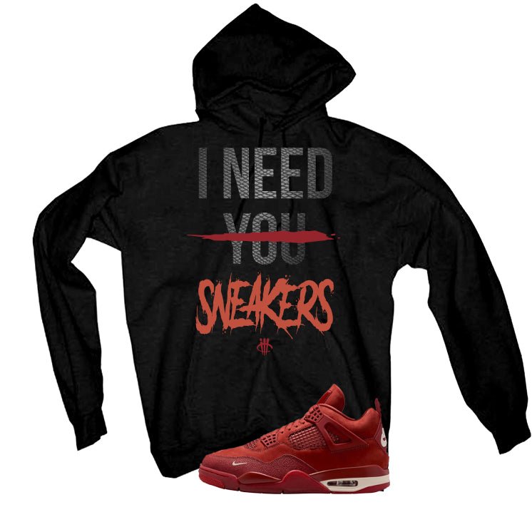 Nigel Sylvester x Air Jordan 4 Brick by Brick Black T-Shirt (I Need You Sneakers)| illcurrency