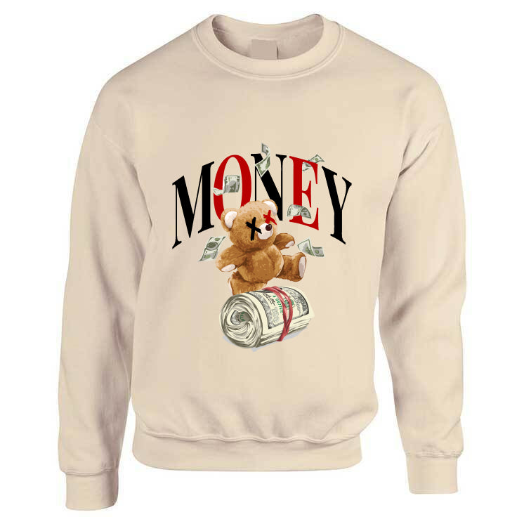 Air Jordan 4 Pizza (GS) Tan T-Shirt (Money Bear Team)| illcurrency