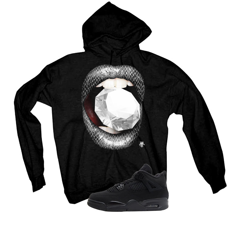 Air Jordan 4 Black Cat Matching T-Shirt, Sweatshirts & Hoodies Black T-Shirt (Diamond)| illcurrency