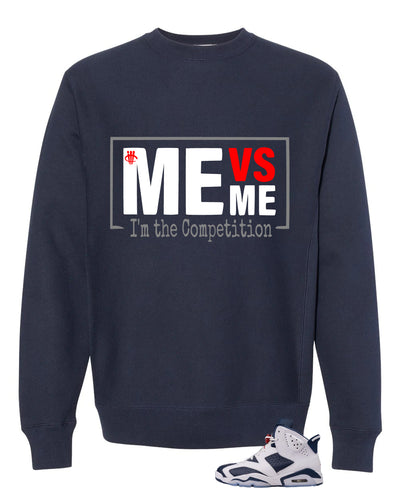 Air Jordan 6 Olympic  | illcrrency Navy Blue T-Shirt (Me vs Me)| illcurrency