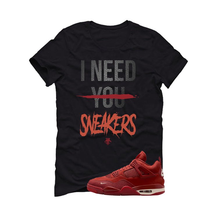 Nigel Sylvester x Air Jordan 4 Brick by Brick Black T-Shirt (I Need You Sneakers)| illcurrency