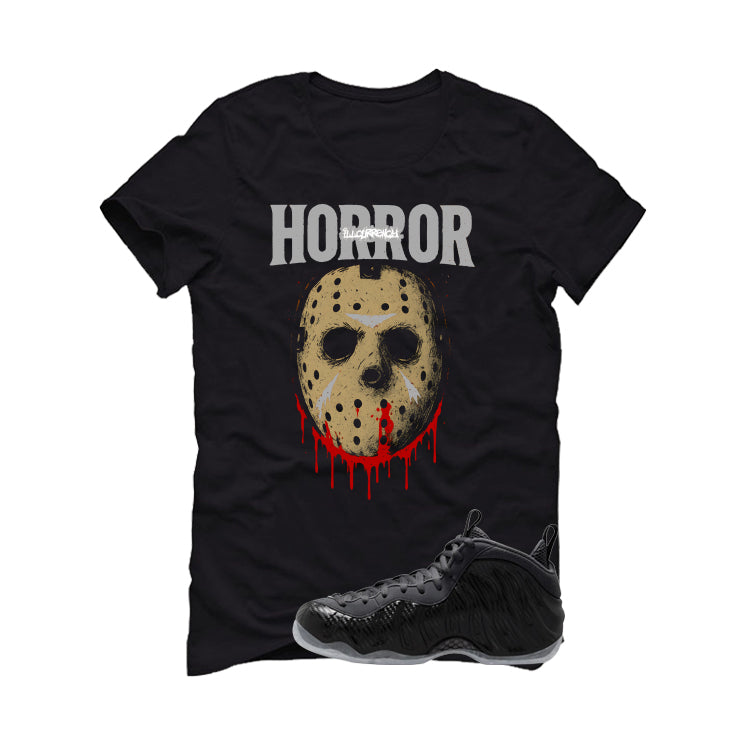 NIKE FOAMPOSITE ONE CARBON FIBER Matching T-Shirt, Sweatshirts & Hoodies Black T-Shirt (Jason Horror)| illcurrency