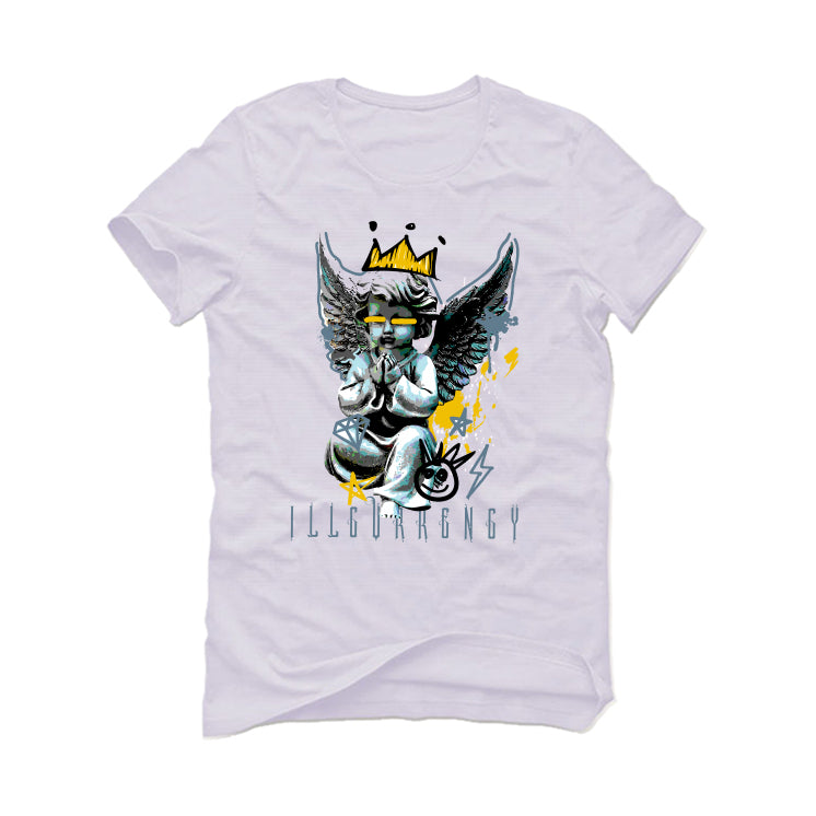 AIR JORDAN 13 “BLUE GREY” | illcurrency White T-Shirt (Graffiti Angel)