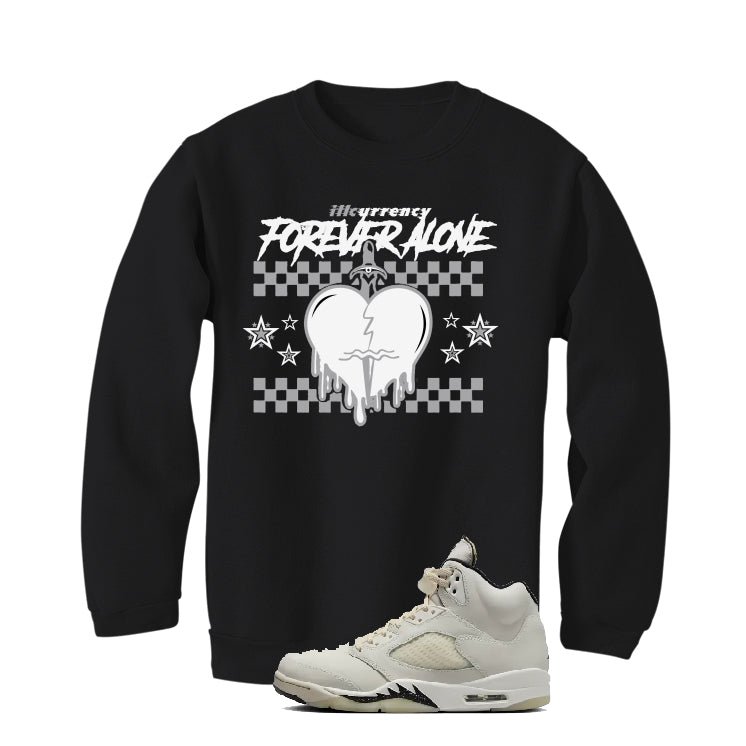 Air Jordan 5 SE “Sail” | illcurrency Black T-Shirt (Forever Alone)