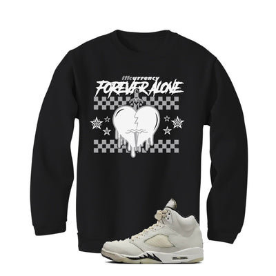 Air Jordan 5 SE “Sail” | illcurrency Black T-Shirt (Forever Alone)