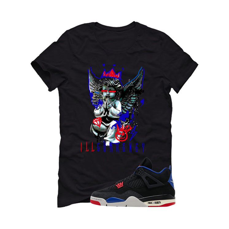 Air Jordan 4 Rare Air Black T-Shirt (Graffiti Angel)| illcurrency