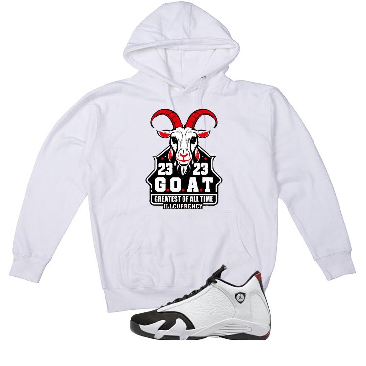 Air Jordan 14 Black Toe White T-Shirt (GOAT 23)| illcurrency