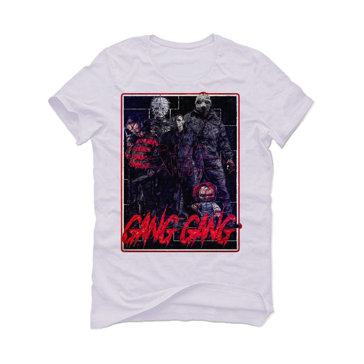 Air Jordan 4 Red Cement - White T-Shirt (GANG GANG)