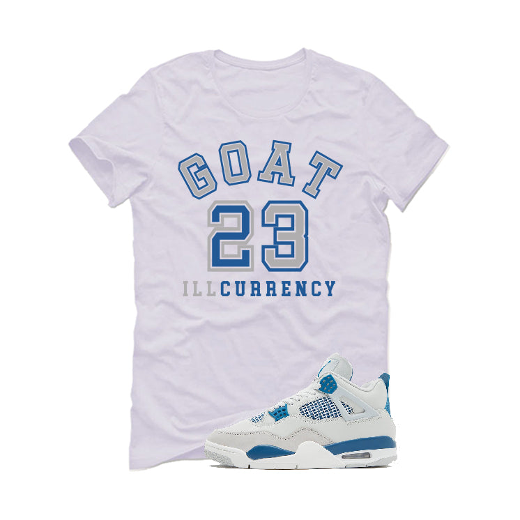 Air Jordan 4 “Military Blue” | illcurrency White T-Shirt (GOAT 23)