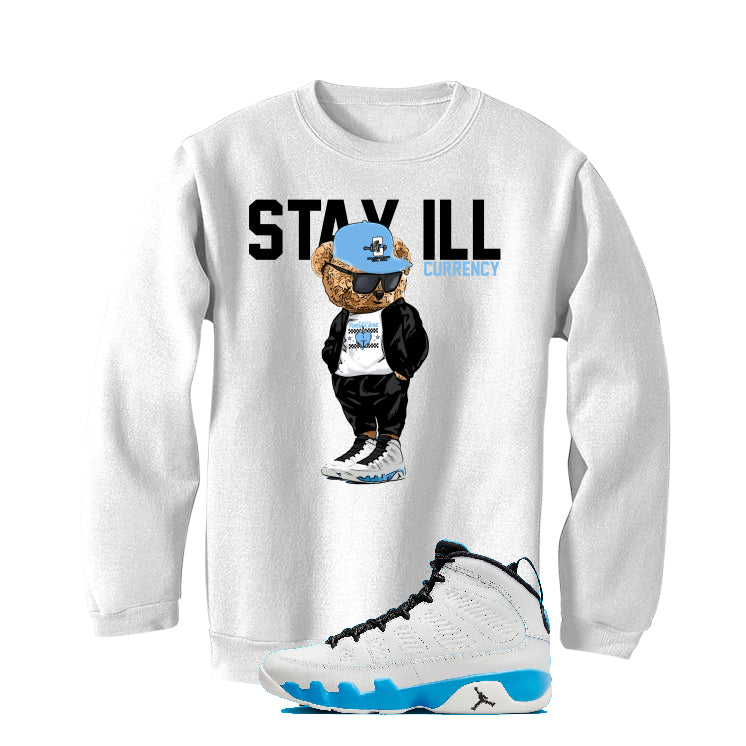 Air Jordan 9 “Powder Blue” | illcurrency White T-Shirt (ill bear)