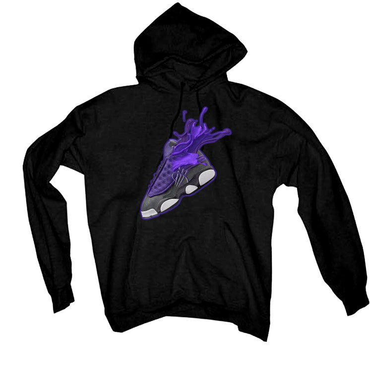 Air Jordan 13 Retro Purple Venom - Black T-Shirt (SPLASH)