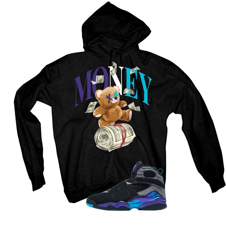 Air Jordan 8 OG Aqua Black T-Shirt (Money Bear Team)| illcurrency