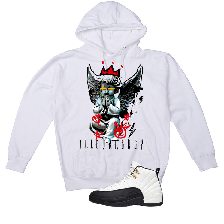 Air Jordan 12 Taxi Matching T-Shirt, Sweatshirts & Hoodies White T-Shirt (Graffiti Angel)| illcurrency