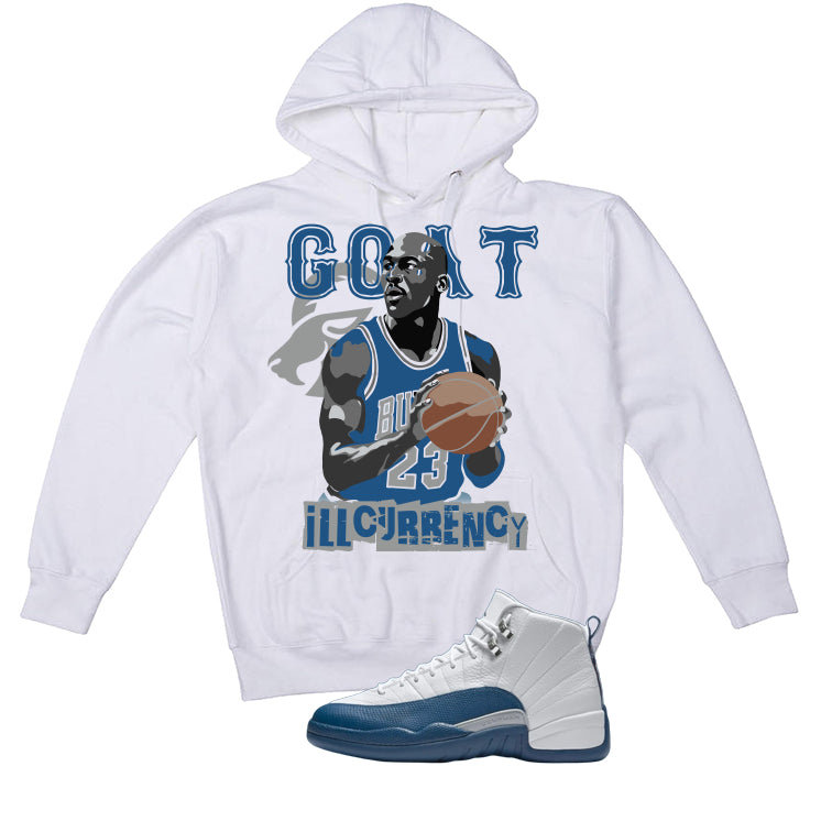 Air Jordan 12 French Blue White T-Shirt (MJ GOAT)| illcurrency