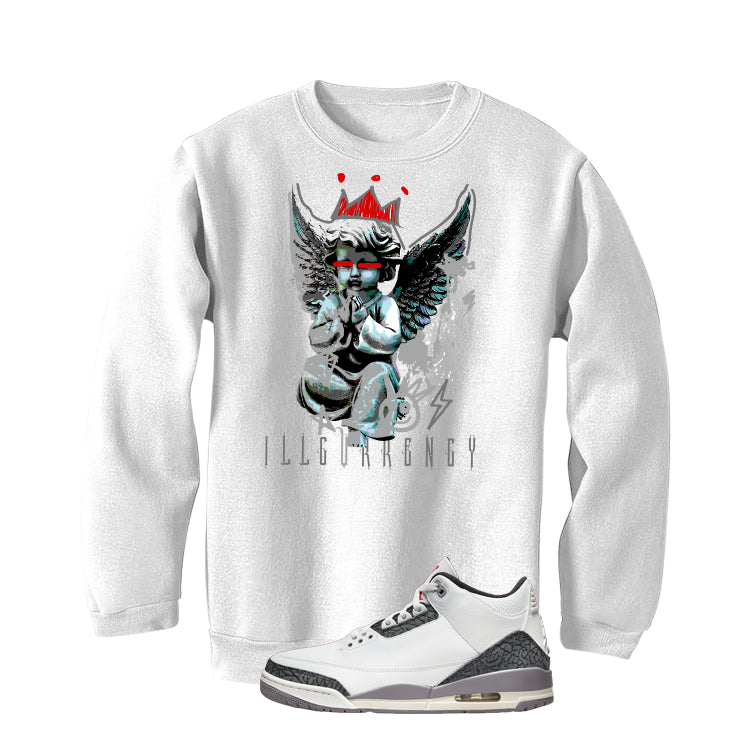 Air Jordan 3 Cement Grey White T-Shirt (Graffiti Angel)| illcurrency