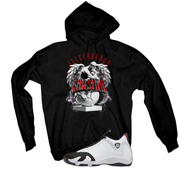 Air Jordan 14 Black Toe Black T-Shirt (Chasing Dreams)| illcurrency