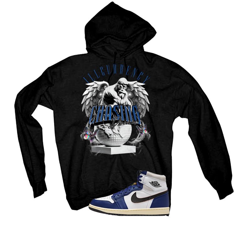 Air Jordan 1 Rare Air Deep Royal Blue Black T-Shirt (Chasing Dreams)| illcurrency