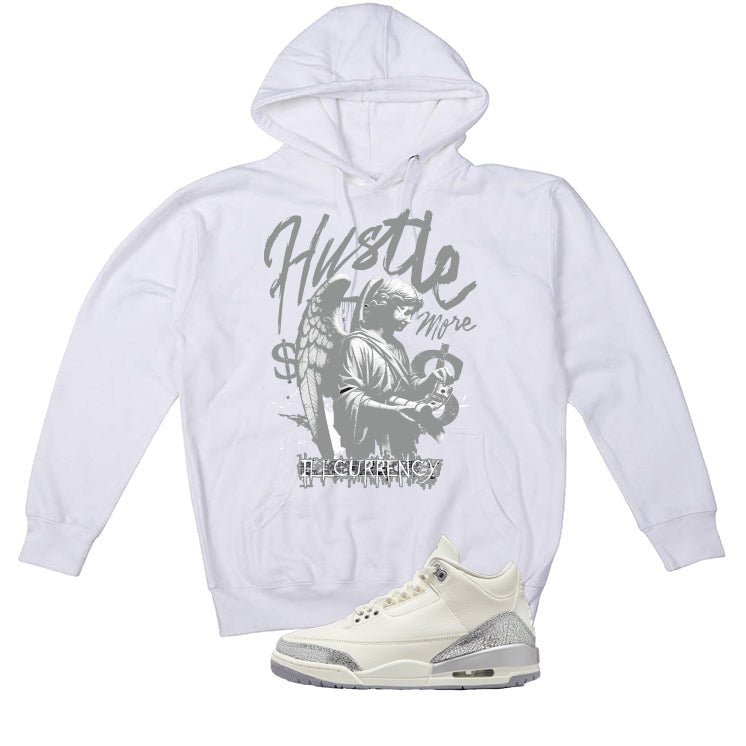 Air Jordan 3 WMNS Sail White T-Shirt (Hustle More)| illcurrency