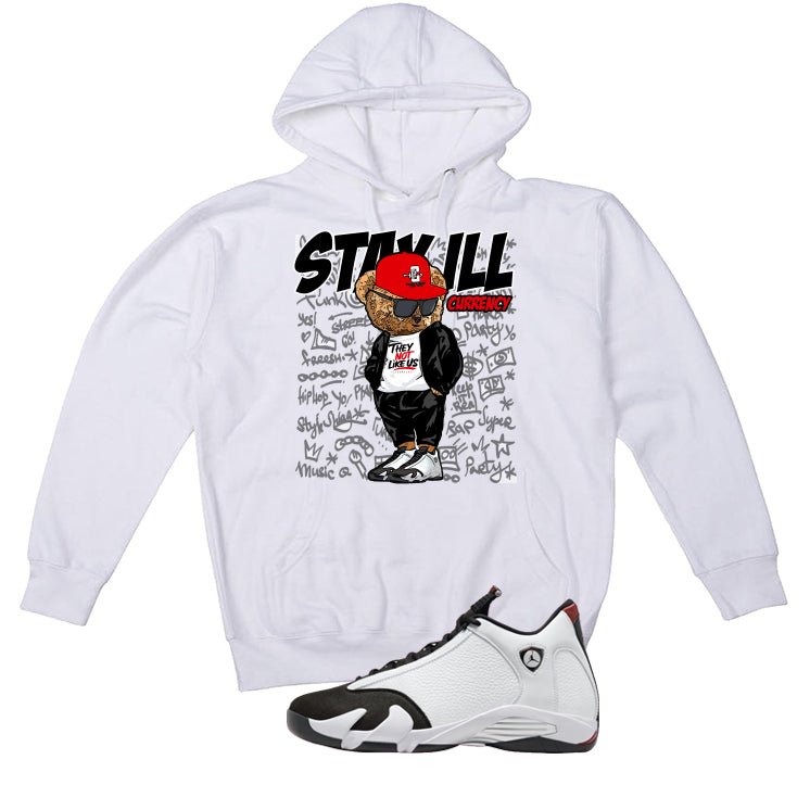 Air Jordan 14 Black Toe White T-Shirt (Stay ill Bear)| illcurrency