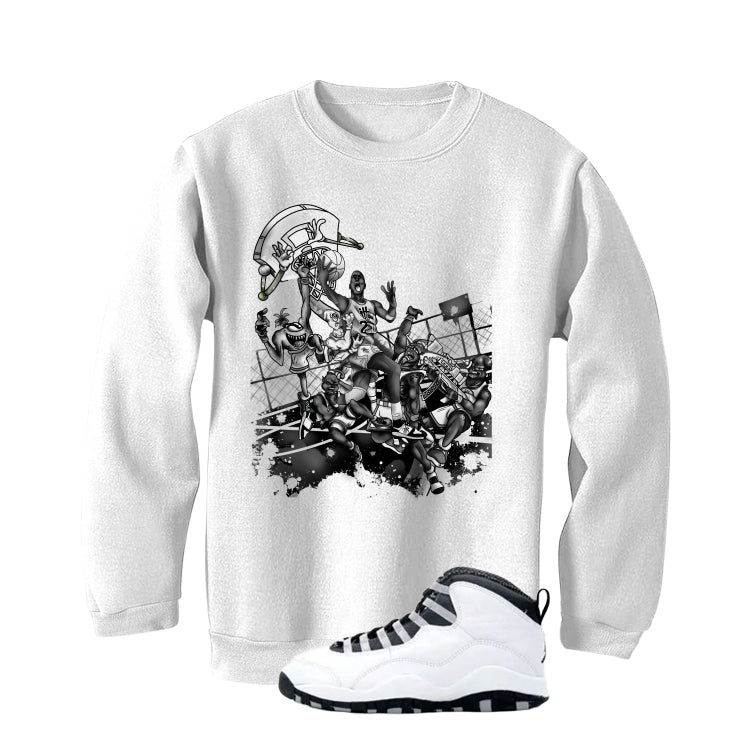 Air Jordan 10 OG Steel White T-Shirt (Alien Attack)| illcurrency