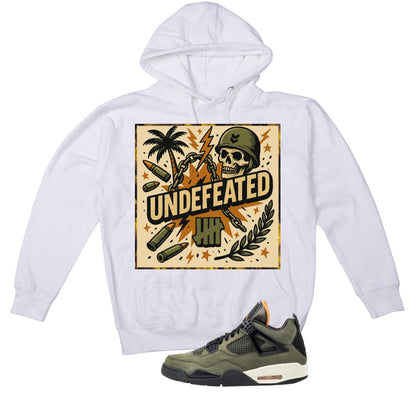 Undefeated x Air Jordan 4 White T-Shirt (Militia)| illcurrency