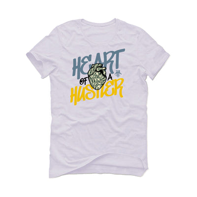 AIR JORDAN 13 “BLUE GREY” | illcurrency White T-Shirt (Heart Of A Hustler)