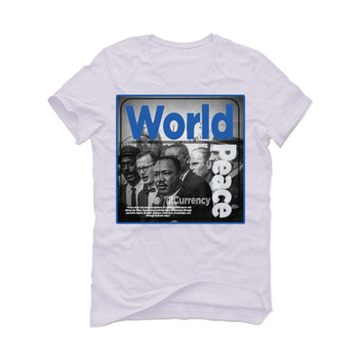 AIR JORDAN 2 LOW “VARSITY ROYAL” White T-Shirt (WORLD PEACE)