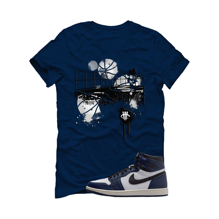 Air Jordan 1 High OG Midnight Navy Navy Blue T-Shirt (B Court)| illcurrency