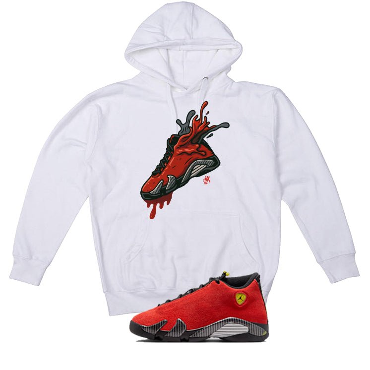 Air Jordan 14 Ferrari White T-Shirt (Splash Shoe)| illcurrency