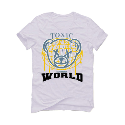 AIR JORDAN 13 “BLUE GREY” | illcurrency White T-Shirt (Toxic World)
