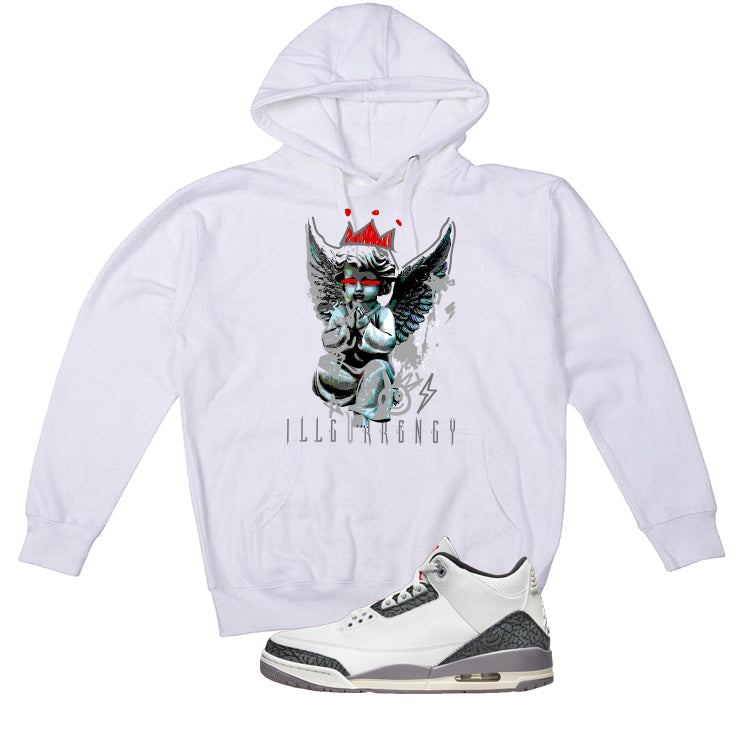 Air Jordan 3 Cement Grey White T-Shirt (Graffiti Angel)| illcurrency