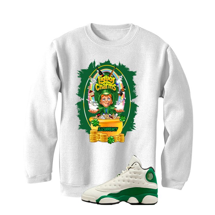 Air Jordan 13 GS Pine Green White T-Shirt (Liquor Charms)| illcurrency