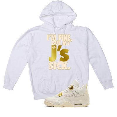 Air Jordan 4 WMNS “Metallic Gold” | illcurrency White T-Shirt (J'S ARE SICK)