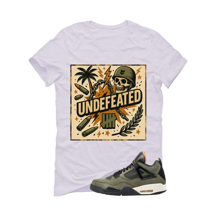Undefeated x Air Jordan 4 White T-Shirt (Militia)| illcurrency