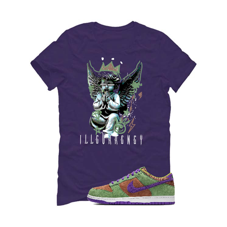 Nike Dunk Low “Veneer” | illcurrency Purple T-Shirt (Graffiti Angel)