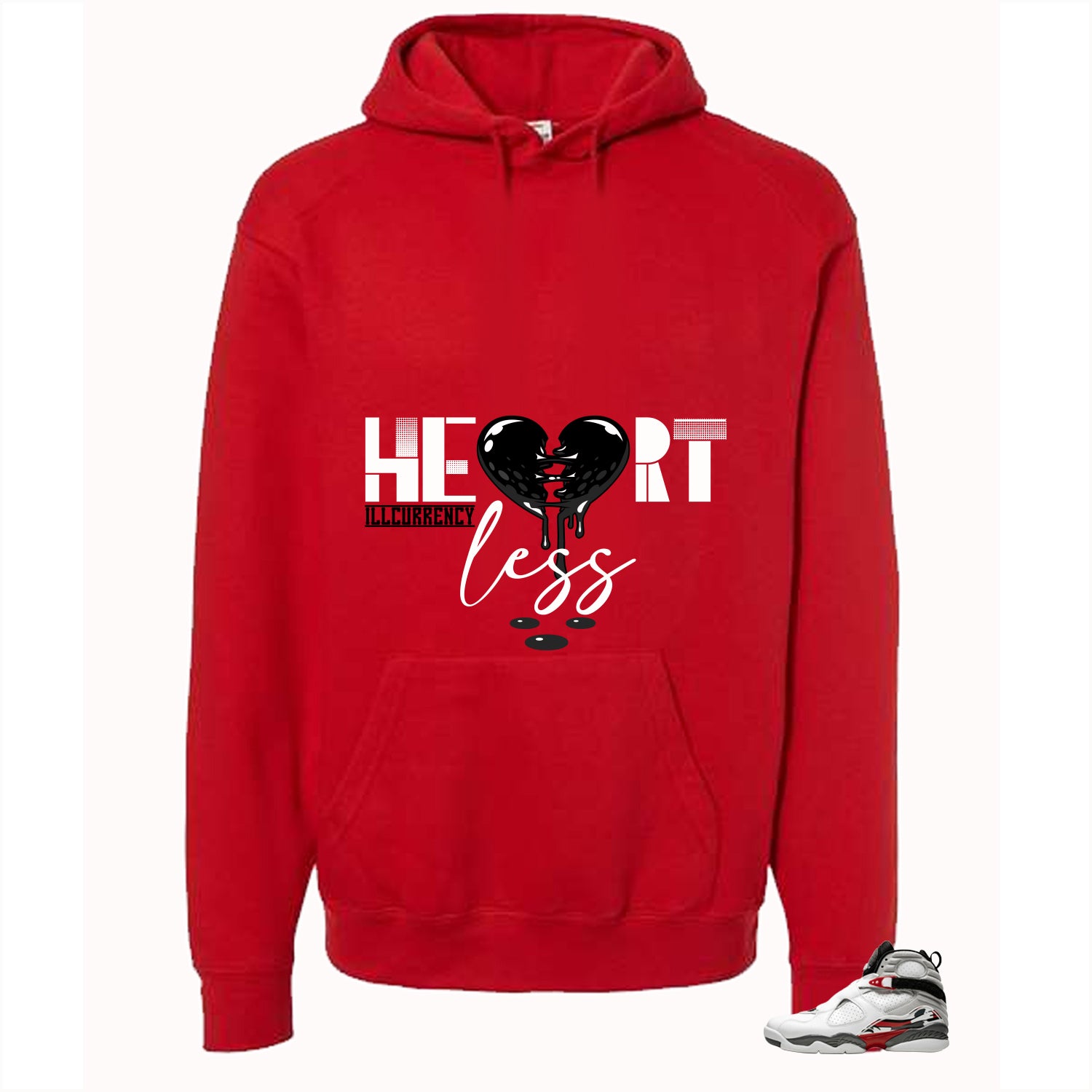 Air Jordan 8 Bugs Bunny Matching T-Shirt, Sweatshirts & Hoodies Red T-Shirt (Heartless)| illcurrency