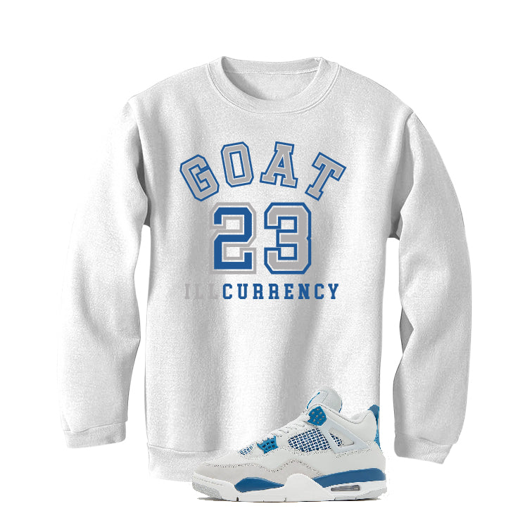 Air Jordan 4 “Military Blue” | illcurrency White T-Shirt (GOAT 23)