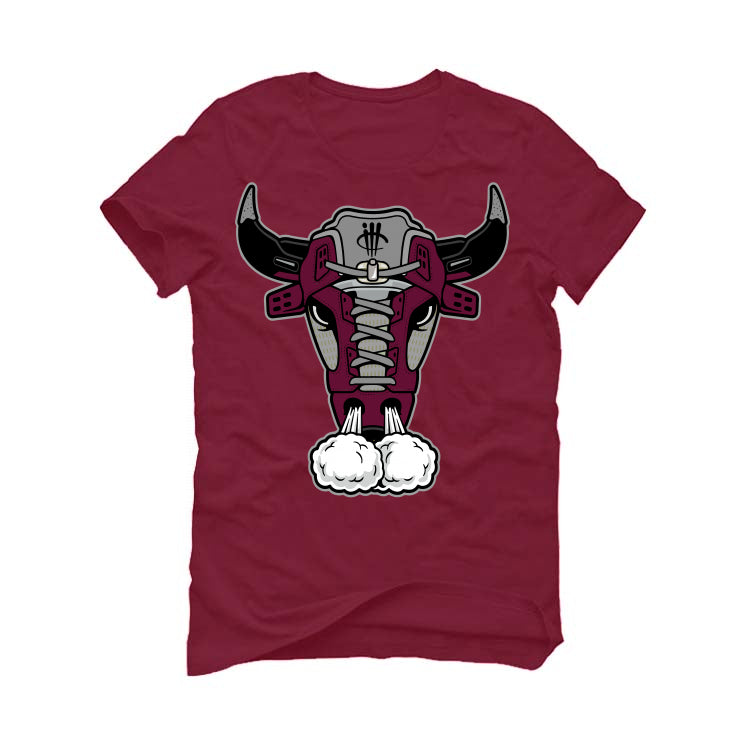 Air Jordan 5 Burgundy - Maroon T-Shirt (LACED BULL)